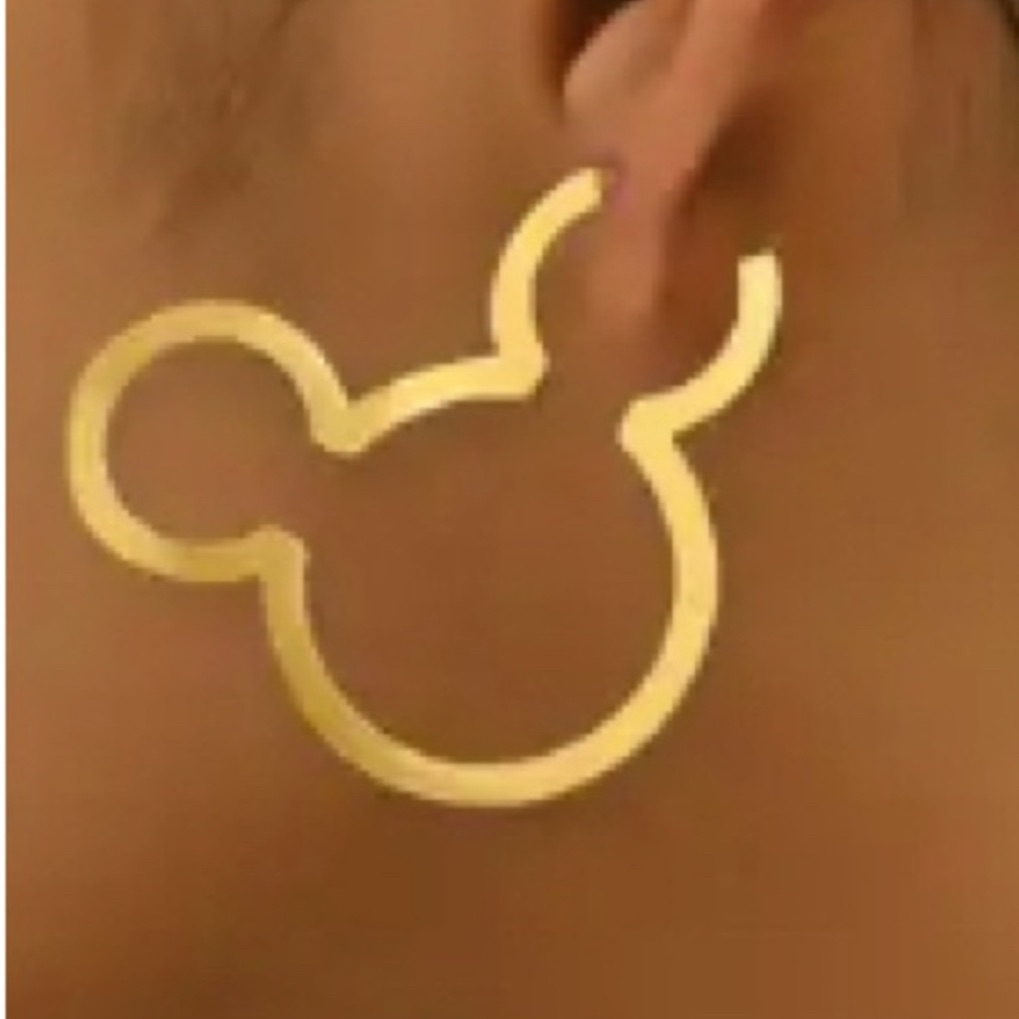 Gold Mickey Mouse Earrings